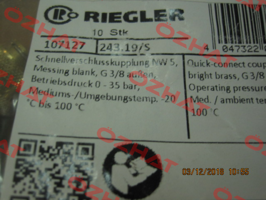 P/N: 107127 Type: 243.19/S Riegler