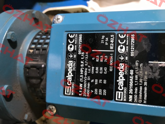 0512172985　Mechanical seal of pump Calpeda