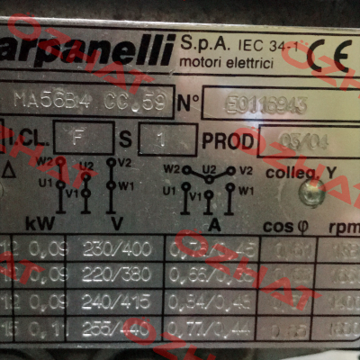 MOT３~MA56134 CC.59 N°EO116943 Carpanelli