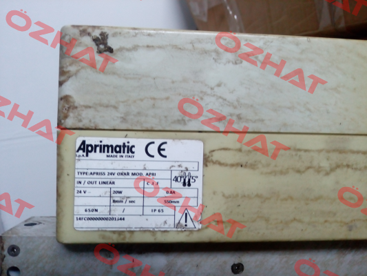 Type: APRI55 24V OXAR MOD. APRI Aprimatic