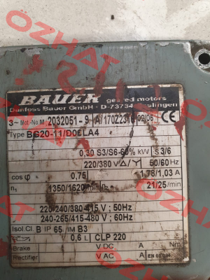 Type: BG20-11/D06LA4 Bauer