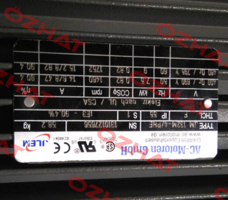 JM-132M-4/PHE / alternative FCA 132 M-4 / PHE B5 / UL AC Motoren