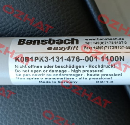 K0B1PK3-131-476--001/1100N Bansbach