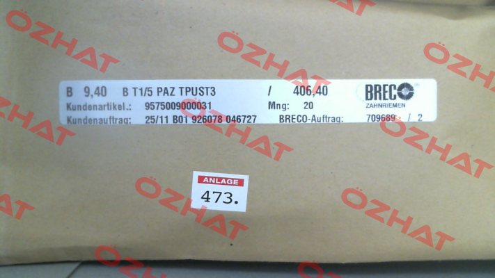 9,4 T1/5"/406,4-PAZ (160 xl 037) Brecoflex