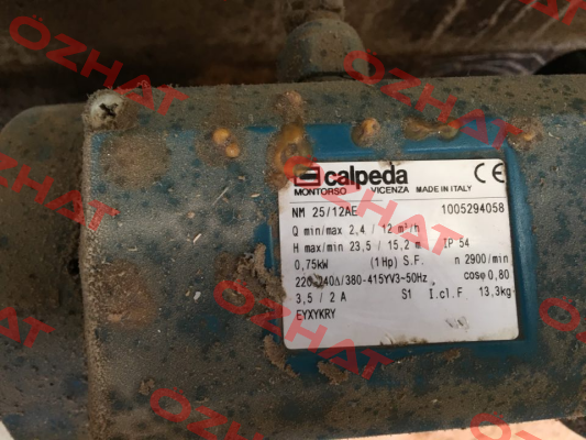 Repair kit for NM25/12AE  1005294058  Calpeda
