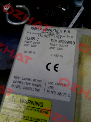 SLVD5,  SN: 05070018  Parker