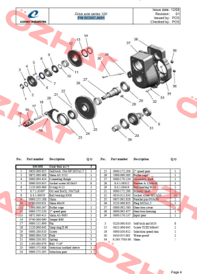 (9901300) 0780010031  Comer Industries