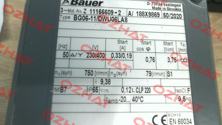 BGO6-11/DWUO6LA8 Bauer