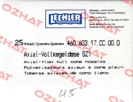 490.603.70.CC.00.0 old code/new code 490.603.30.CC Lechler