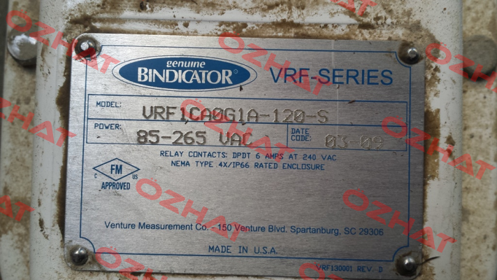 VRFII-SG-CX10B-108  Bindicator