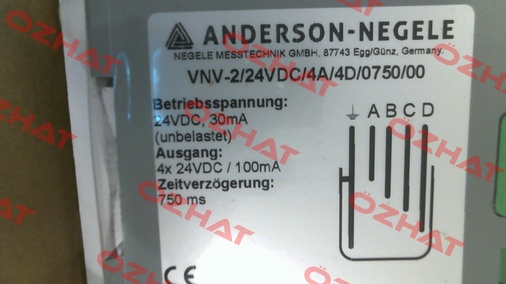 VNV-2/24VDC/4A/4D/0750/00 Anderson-Negele
