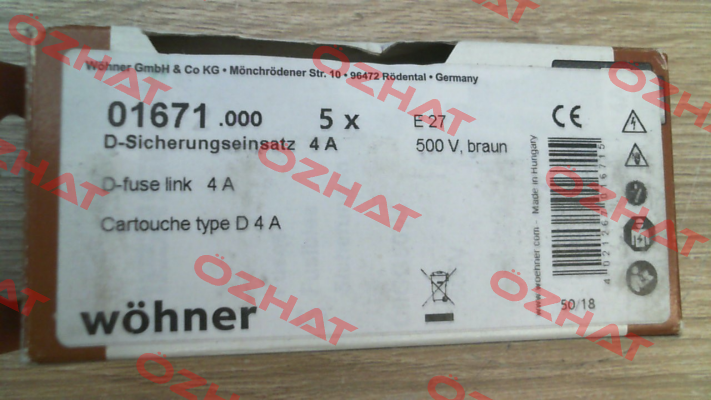 01671 (pack x5) Wöhner