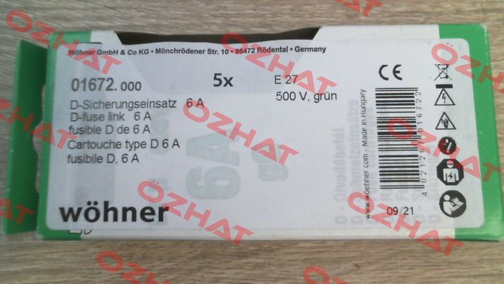 01672 (pack x5) Wöhner