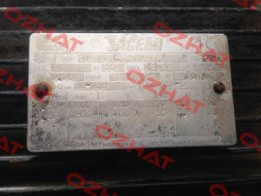 Screw for Type: MP 80 C  Sacemi