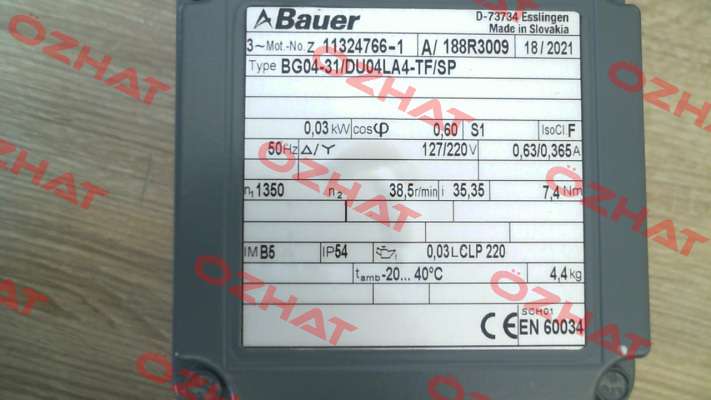 BG04-31/DU04LA4-TF/SP Bauer