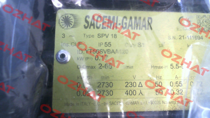 SPV 18 - 120 (ID.YT56SVBAA1205-1) Sacemi