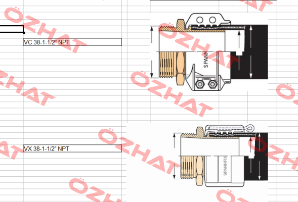 VC 38-1-1/2” NPT  Elaflex