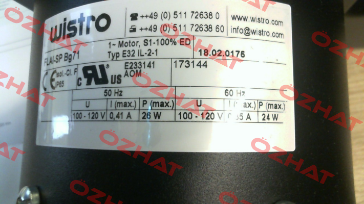 FLAI Bg71 OK IP65 ST 260lg IND (18.02.0175) Wistro