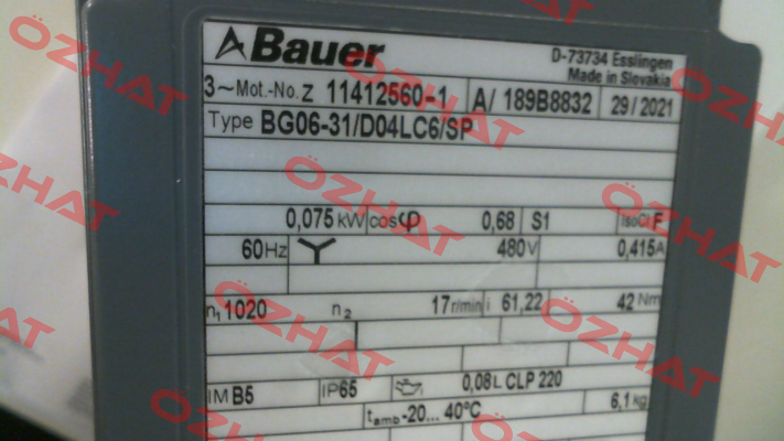 BG06-31/D04LC6/SP (189B8832) Bauer