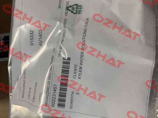 TEN BT-FN/14X22 WRAS   VB3E2GG Lowara