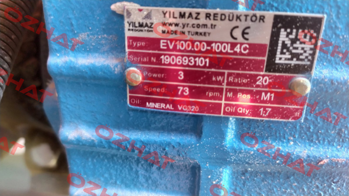 EV100.00-100L/4 Yılmaz Redüktör