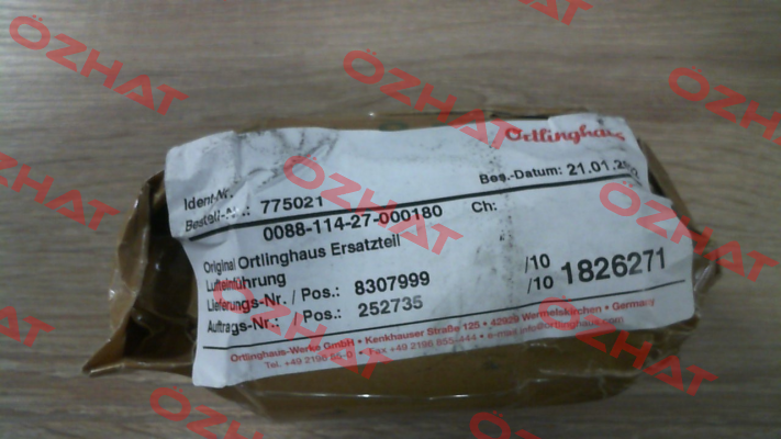 0088-114-27-000180,  spare part for 0086-006-02-000000 Ortlinghaus