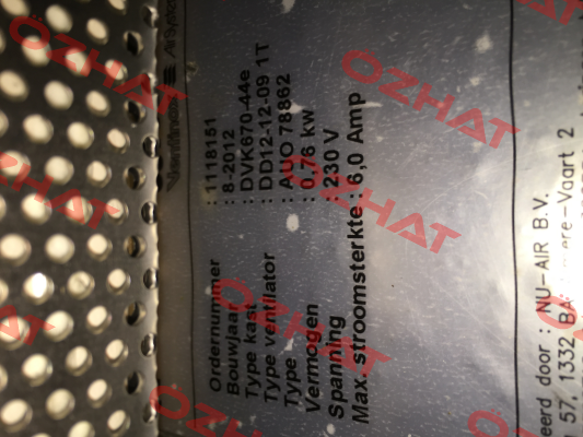 AU078862 DDC321-321-6  Nu-Air