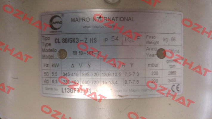 CL 80 HS  MAPRO International