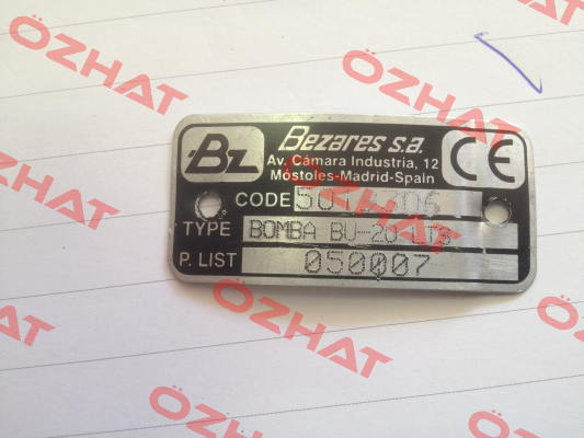 5019306/BOMBA BU-20LTS  Bezares