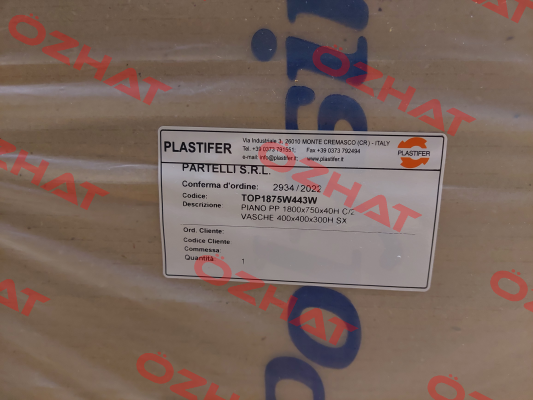 TOP1875W443W Plastifer