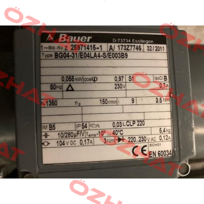 BG04-31/E04LA4-S/E003B9 Bauer