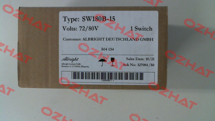 SW 180 B-15 72-80V INT Albright