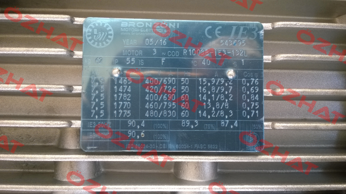 R1003B-İE3-132L  Bronzoni