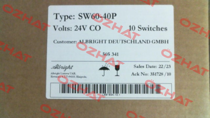 505341 SW 60-40 P 24V CO Albright