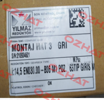 210934821 Yılmaz Redüktör